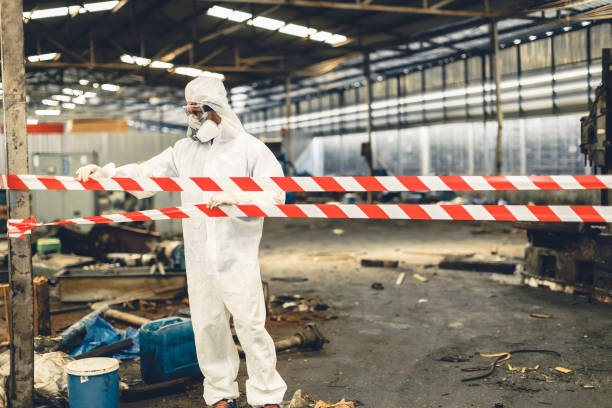 Professional Sewage Cleanup technician working in Ontario, OH